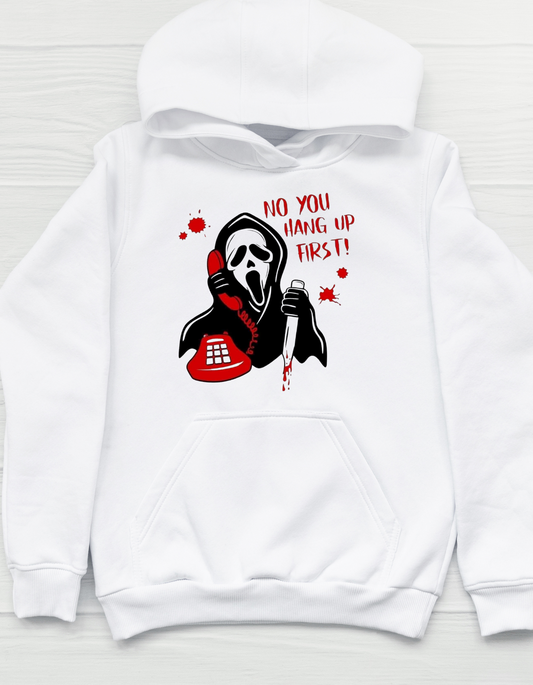 No you hang up first Graphic hoodie.